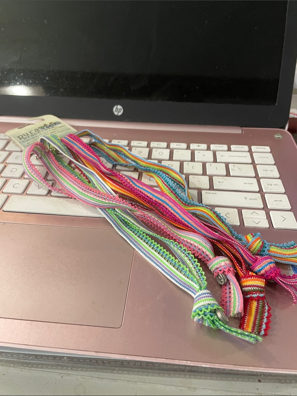 Pura Vida Bracelets (or Headbands) Logo Tag with Yellow Van Artwork.